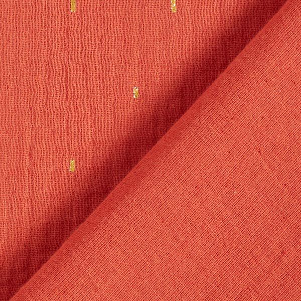 Tissu double gaze de coton Imprimé feuille Rectangle | by Poppy – terre cuite,  image number 4