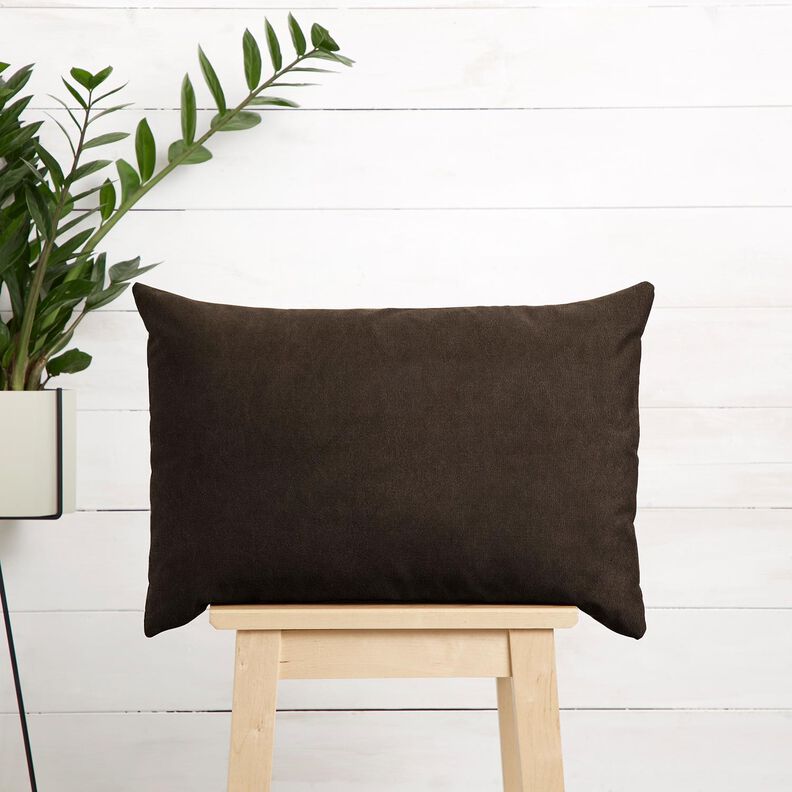 Tissu de revêtement Aspect velours – marron noir, image number 7