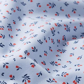 Popeline coton Mini-tulipes – bleu bébé, 