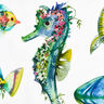 Tissu de décoration Semi-panama Animaux marins – vert,  thumbnail number 5