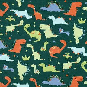 Sweat d’été Dinosaures | Poppy Fabrics – sapin bleu/vert clair, 