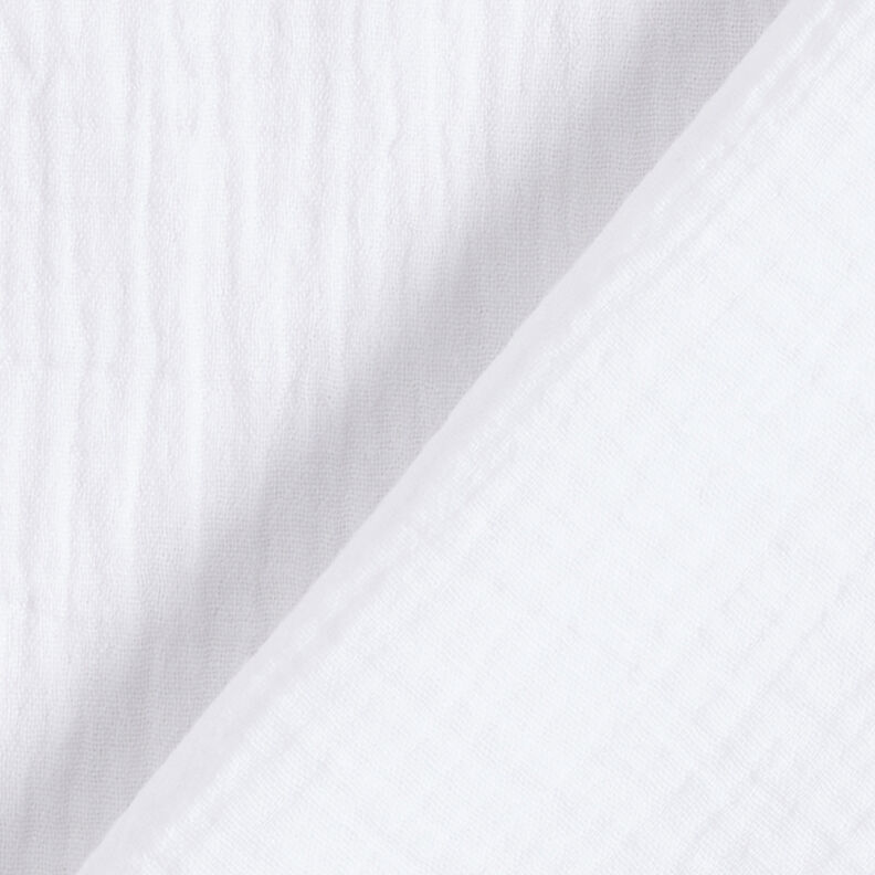 Tissu double gaze de coton – blanc,  image number 4