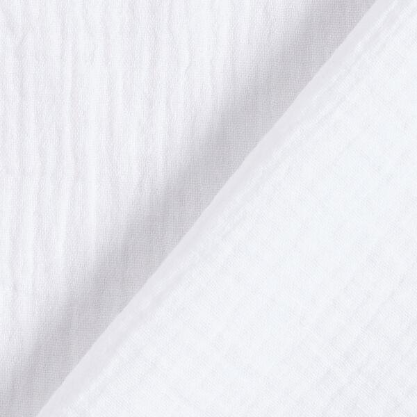 Tissu double gaze de coton – blanc,  image number 4