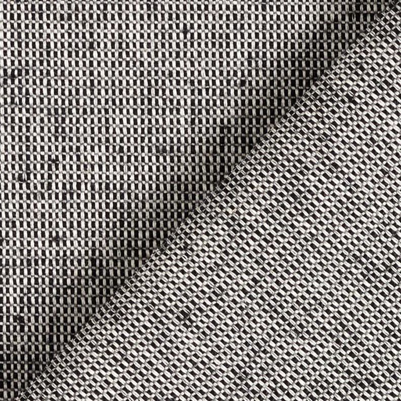 Tissu déco semi-panama nervuré en coton recyclé – noir/blanc,  image number 3