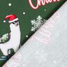 French Terry Sweat d’été Père Noël et lama | Glitzerpüppi – vert sapin/chili,  thumbnail number 4