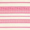Tissu en coton motif losanges – écru/rose vif,  thumbnail number 1