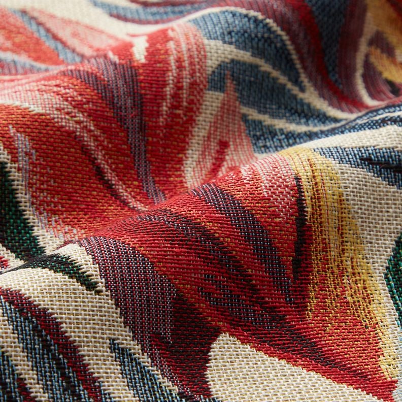 Tissu de décoration Gobelin Feuilles de palmier – beige clair/vert,  image number 2
