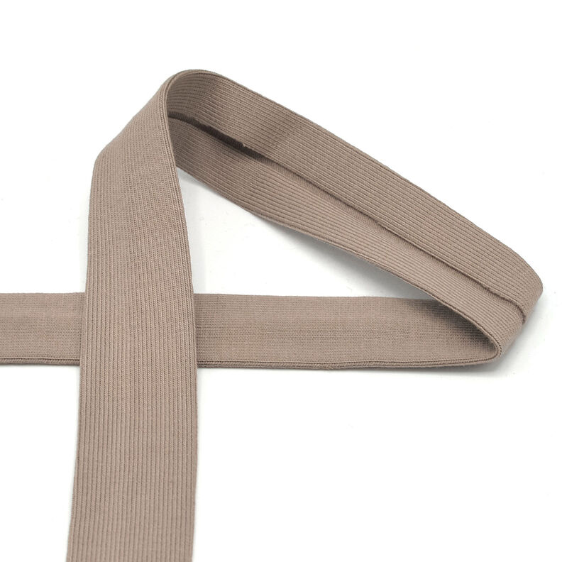 Biais Jersey coton [20 mm] – taupe foncé,  image number 1