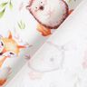 Tissu en coton Percale animaux de la forêt – blanc/marron clair,  thumbnail number 4