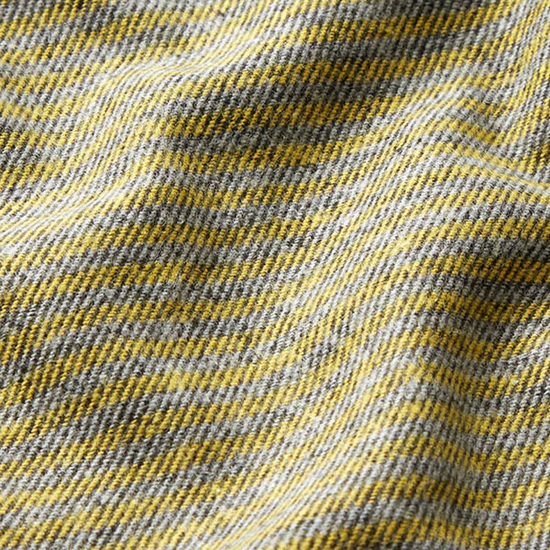 Tissu de pantalon Rayures – jaune/gris, image number 2