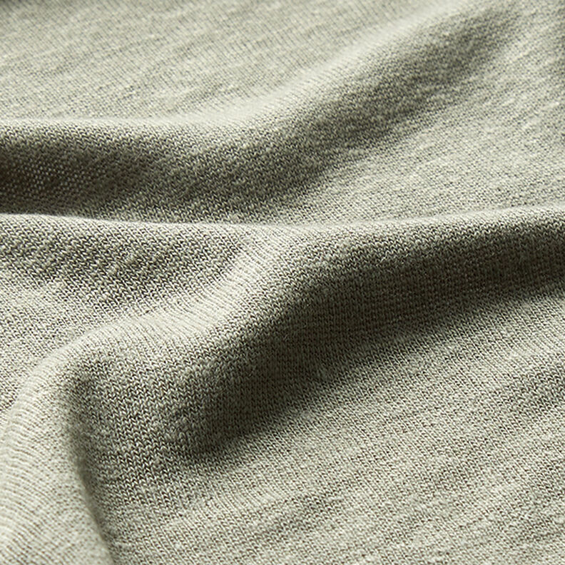 Tricot fin mélange viscose lin – roseau, image number 2