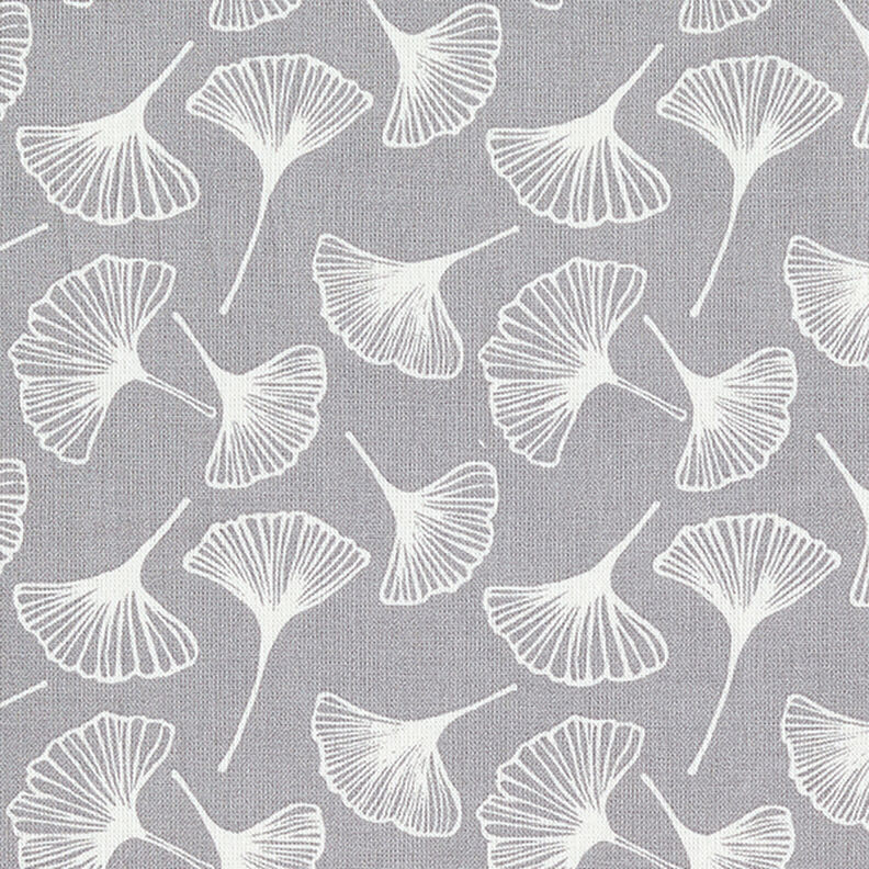 Tissu en coton Cretonne Ginkgo – gris, image number 1