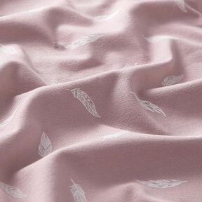 Jersey coton Plumes – violet pastel | Reste 100cm, 