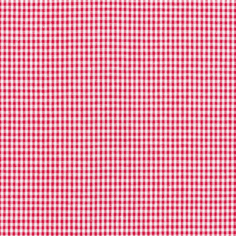 Tissu en coton Vichy à carreaux 0,2 cm – rouge/blanc,  image number 1