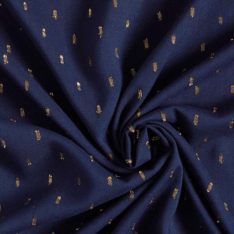 Tissu en viscose gouttes scintillantes – bleu marine,  image number 4