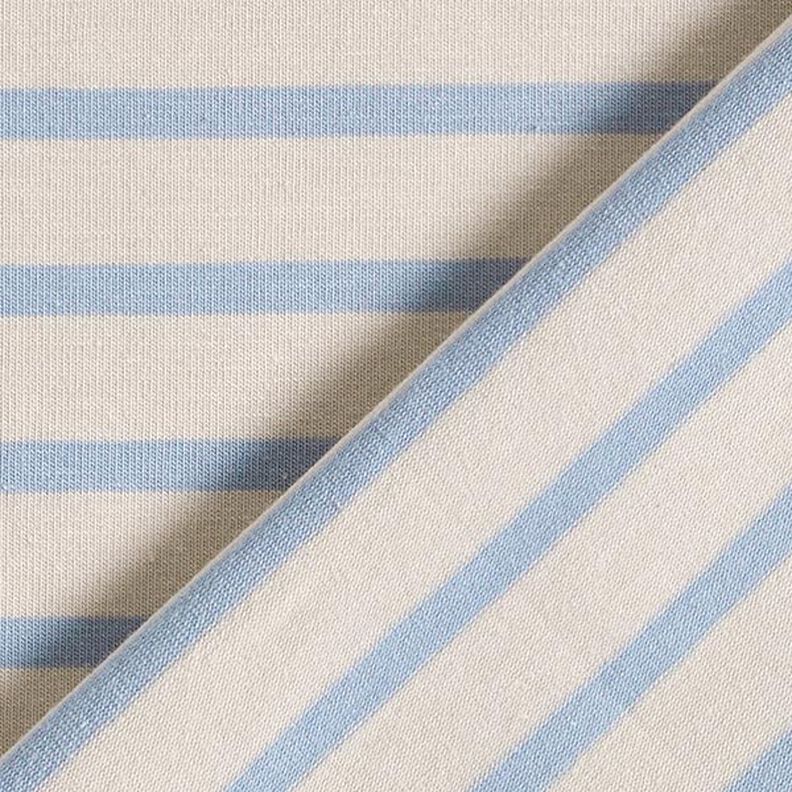 Jersey de coton Rayures fines et larges – noix de cajou/bleu clair,  image number 4