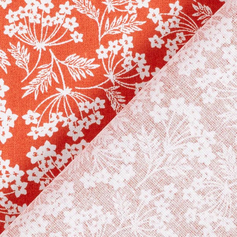 Tissu en coton Cretonne petites ombelles – terre cuite,  image number 4