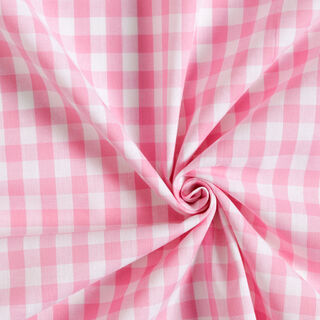 Tissu en coton Vichy - 1 cm – rose, 