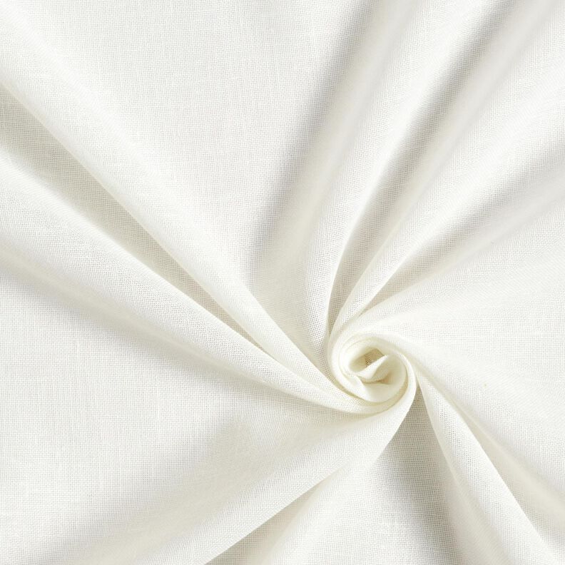 Tissu pour voilages Mélange lin Uni – écru, image number 3