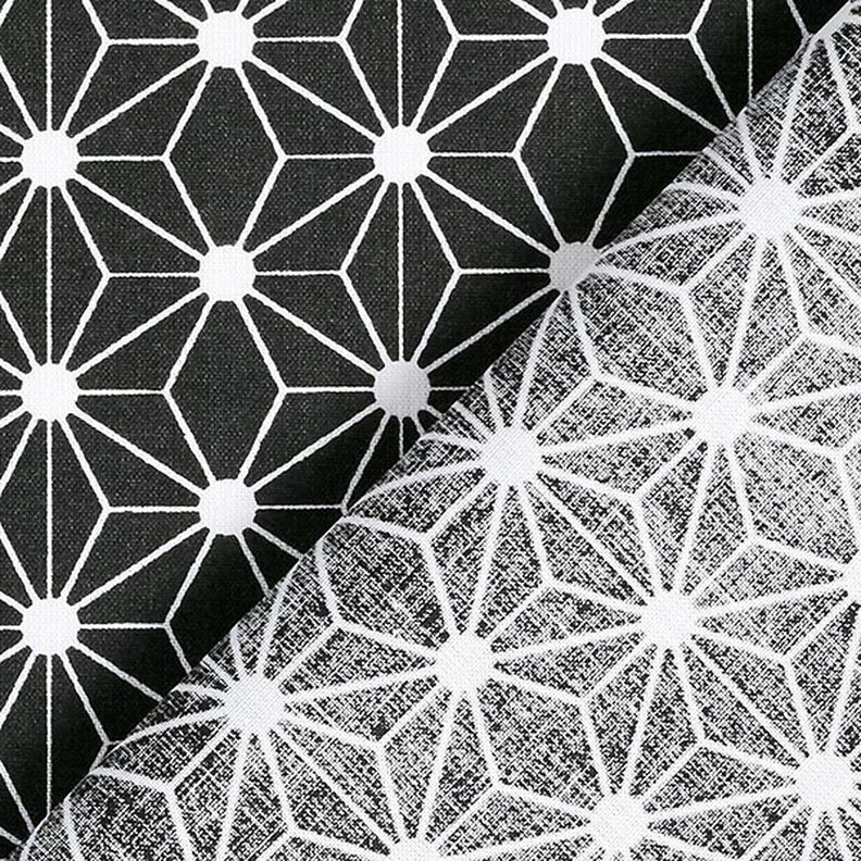 Tissu en coton Cretonne Étoile graphique – noir, image number 4