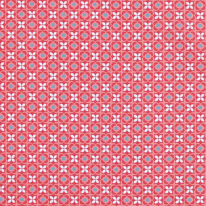 Tissu en coton Cretonne Petit motif de carreaux – rose vif/homard,  image number 1