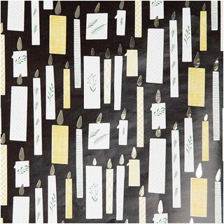 Papier cadeau Bougie | Rico Design – noir, 