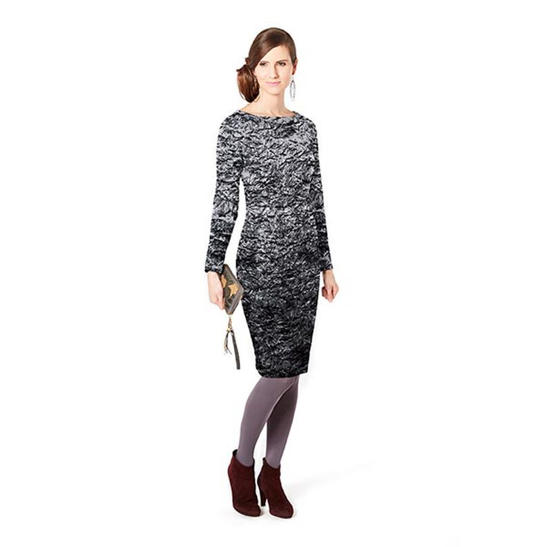 Velours stretch froissé – argent ancien,  image number 6