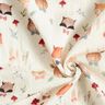 Tissu double gaze de coton Têtes d'animaux de la forêt Impression numérique – écru,  thumbnail number 3