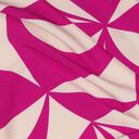 Tissu chemisier stretch à motifs géométriques | Poppy Fabrics – pourpre/noix de cajou, 
