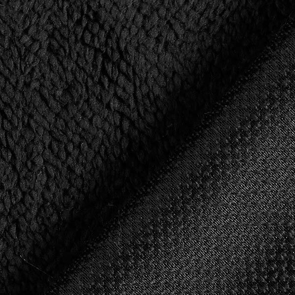 Fourrure synthétique Tissu peluche – noir,  image number 3