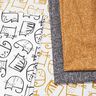 Tissu en coton Cretonne Esquisses de chats – noir/ivoire,  thumbnail number 5