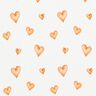 Jersey coton Cœurs aquarelle Impression numérique – ivoire/orange clair,  thumbnail number 1