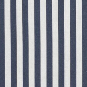 Tissu en coton Cretonne rayures marines – bleu noir/taupe clair, 