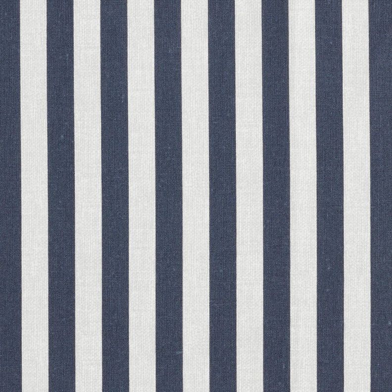 Tissu en coton Cretonne rayures marines – bleu noir/taupe clair,  image number 1