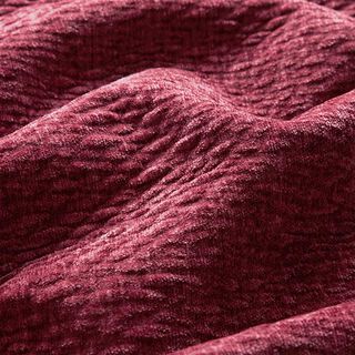 Tissu d’ameublement chenille effet 3D – rouge bordeaux, 