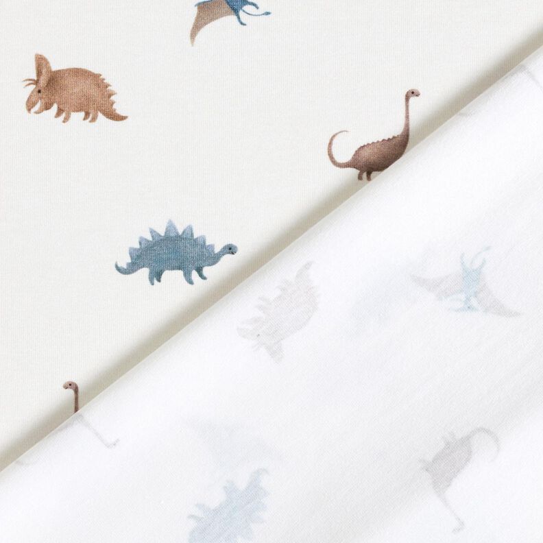GOTS Jersey coton Joyeux dinosaures Impression numérique – ivoire,  image number 4