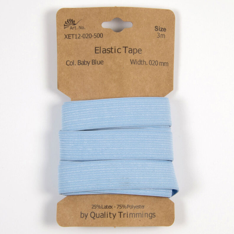 Bande élastique [3 m | 20mm] – bleu clair,  image number 1