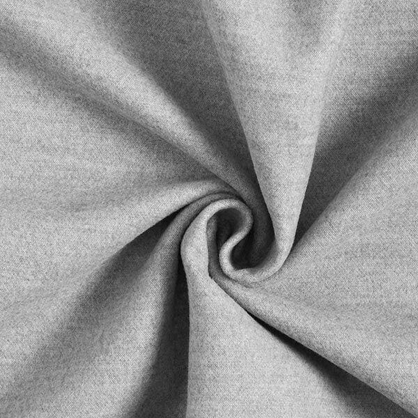 Tissu en polyester recyclé pour manteau chiné – gris clair,  image number 1
