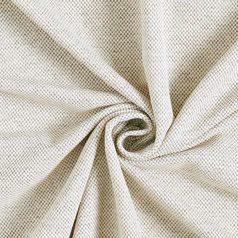 Coton piqué Poivre & Sel – blanc/gris,  image number 1