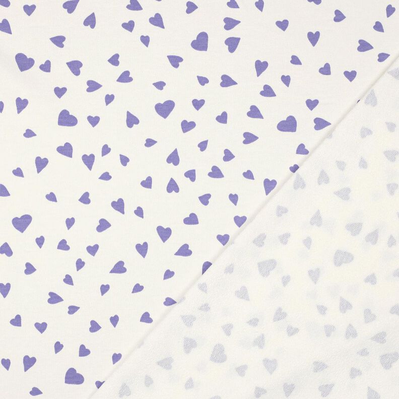 Sweat d’été Cœurs | Poppy Fabrics – ivoire/mauve,  image number 3