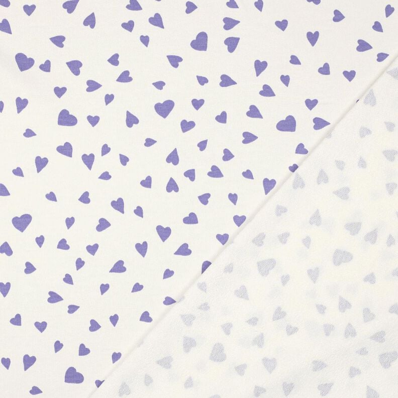 Sweat d’été Cœurs | Poppy Fabrics – ivoire/mauve, image number 3