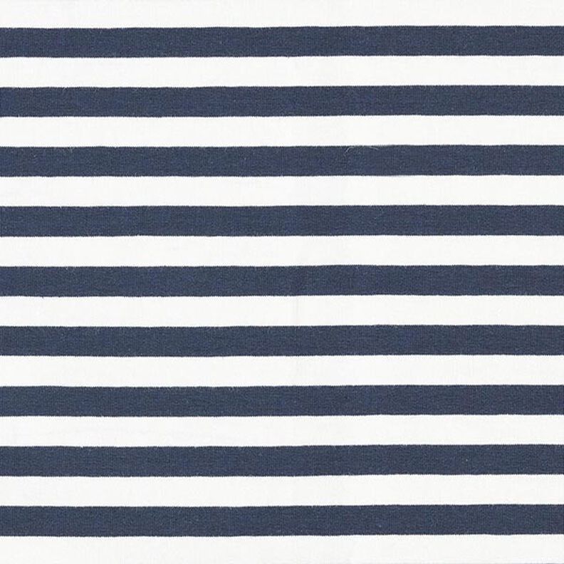 French Terry Sweat d’été Rayures teintées dans la masse – écru/bleu marine,  image number 1