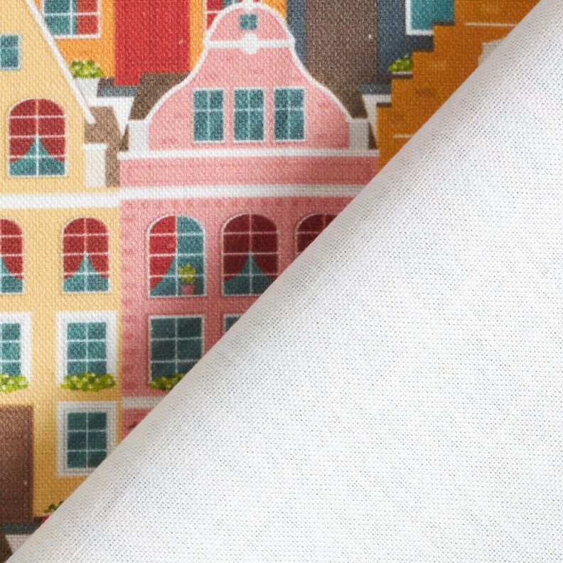 Tissu de décoration Semi-panama Maisons de ville – ivoire/taupe,  image number 4