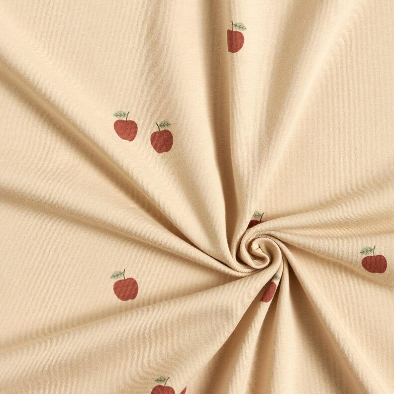 Jersey coton Petites pommes &ndash; sable,  image number 3