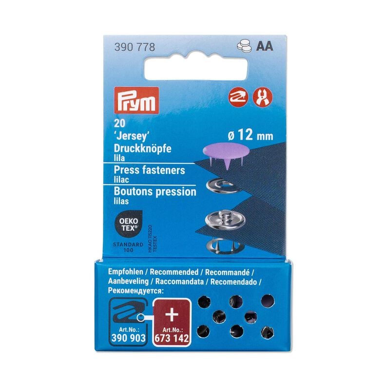Boutons pression en jersey [12 mm] | Prym – lilas,  image number 3