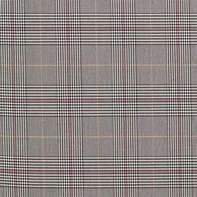 Viscose stretch Prince de Galles – gris/rose vif, 