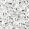 Flanelle coton Chiens | Poppy Fabrics – blanc/noir,  thumbnail number 3