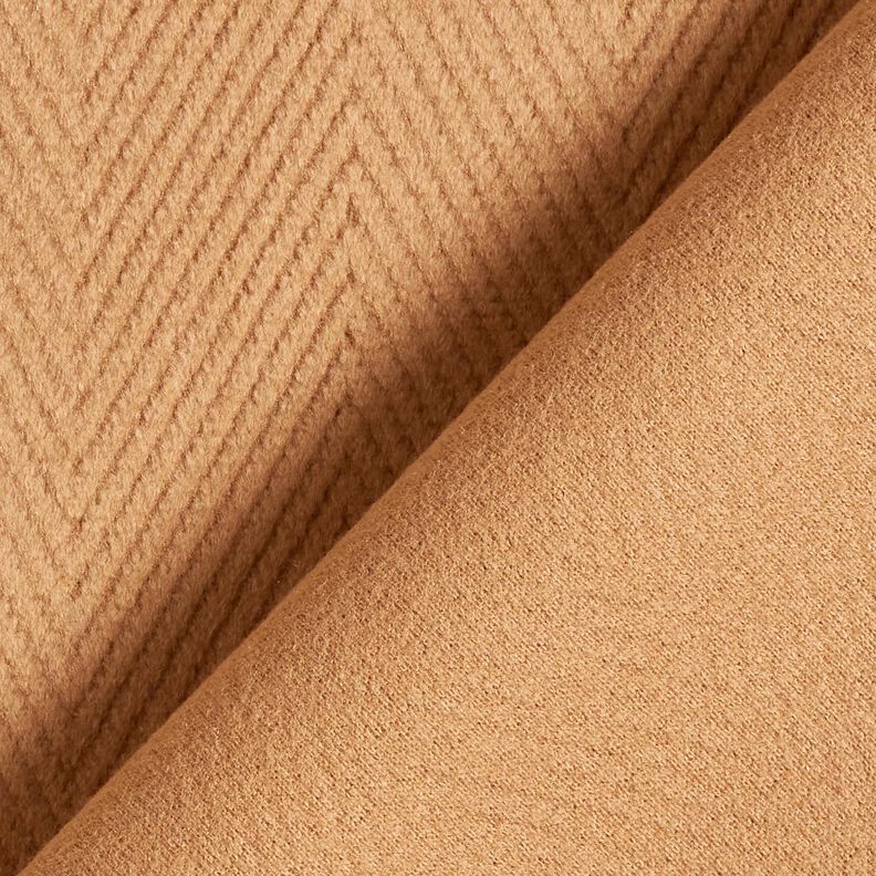 Tissu pour manteau chevrons larges – marron clair, image number 3