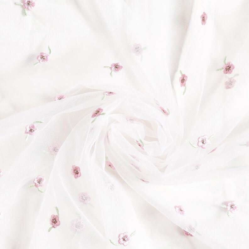 Softmesh Fleurs brodées – blanc/rosé,  image number 4