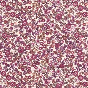 Tissu en coton Cretonne Fleurs éparpillées – crème/raisin, 